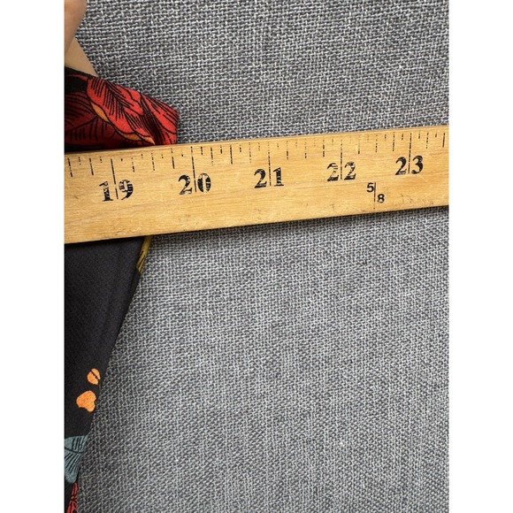 Sara Michelle Cowlneck Satin Slip Dress Sz Large Dark Romantic Red Rose Floral - Picture 2 of 7